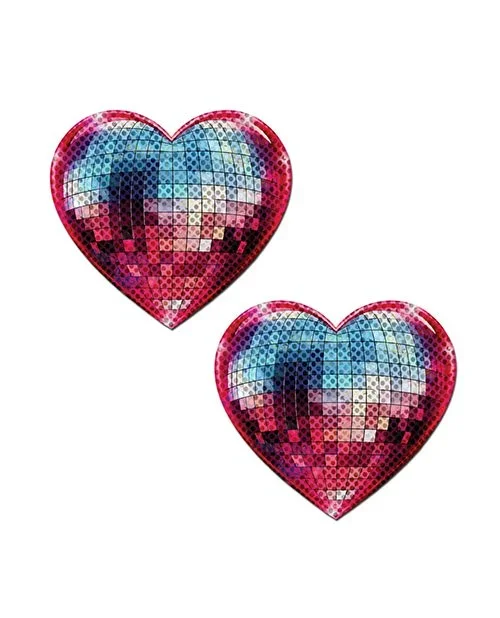 Pastease Sparkling Discoball Heart Pasties