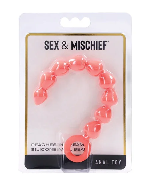 Peaches ‘n CreaMe Silicone Anal Beads with Ergonomic Handle
