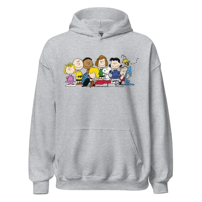 Peanuts Gang Piano Adult Hoodie