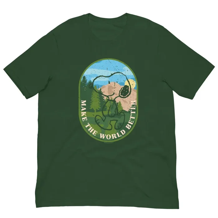 Peanuts Make The World Better Adult Short Sleeve T-Shirt