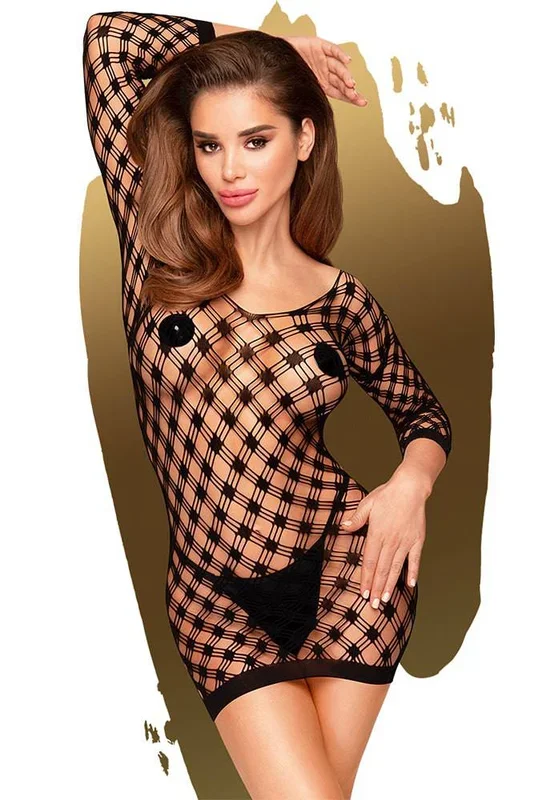 Penthouse Lingerie – Passion Goddess Fishnet Dress – Black