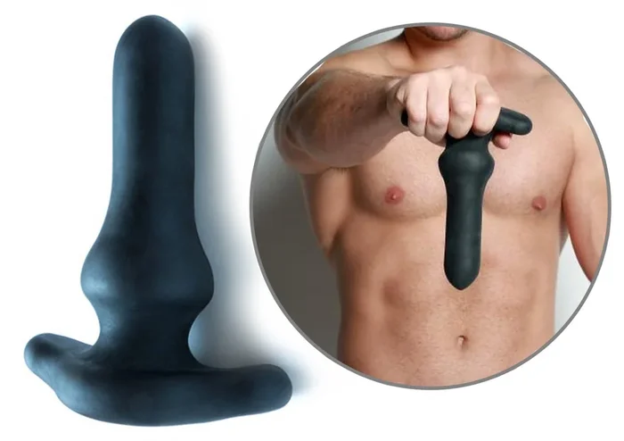 Perfect Fit Hump Gear Hollow Butt Plug Black 6 Inch