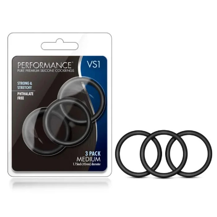 Performance VS1 Pure Premium Silicone Cockrings – Black