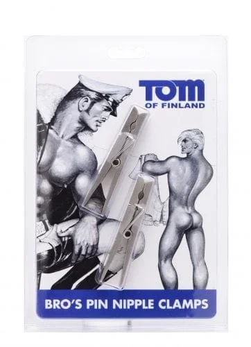 Pinces à tétons XR Tom of Finland Bros Pin en acier inoxydable