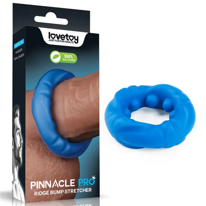 Pinnacle Pro Ridge Bump Stretcher – Blue Cock Ring