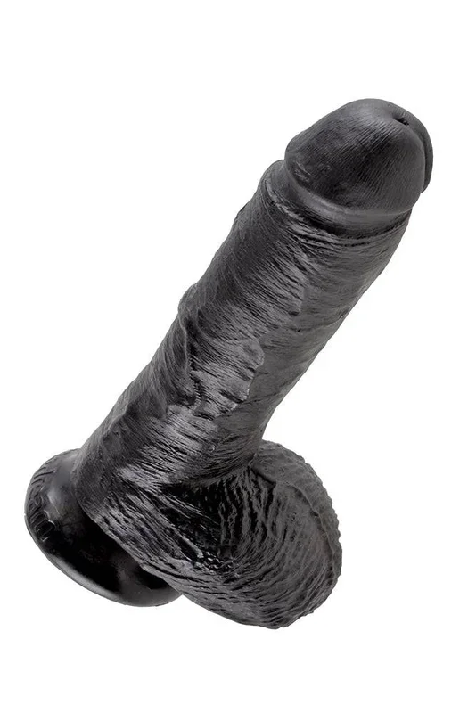 Pipedream – King Cock – Realistic Dildo with Balls – 8 inch – Black