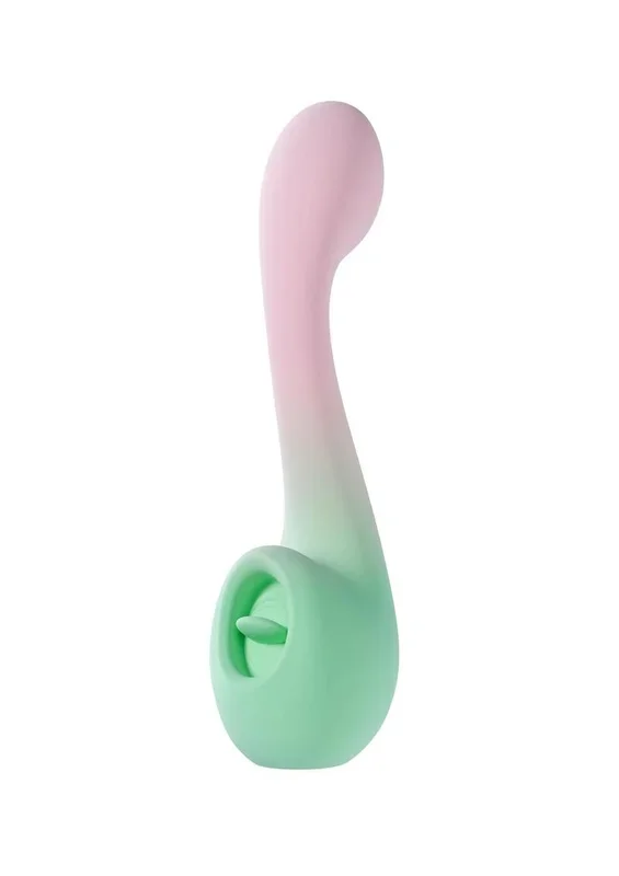 Play with Me Melody Rechargeable Silicone Dual-End Vibrator at our Adult Toy Store