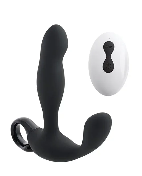 Playboy Come Hither Rechargeable Remote Controlled Silicone Vibrating Prostate Massager Black