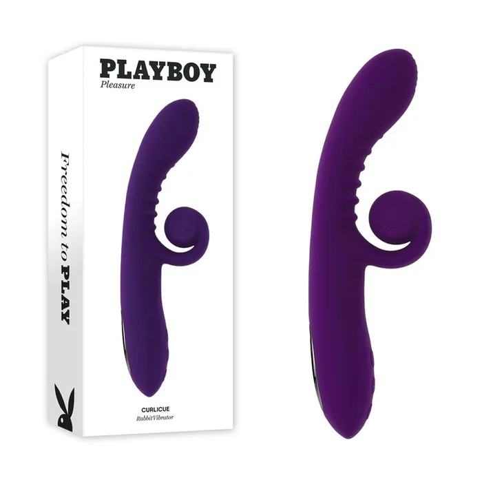 Playboy CURLICUE G-Spot Rabbit Vibrator – Purple