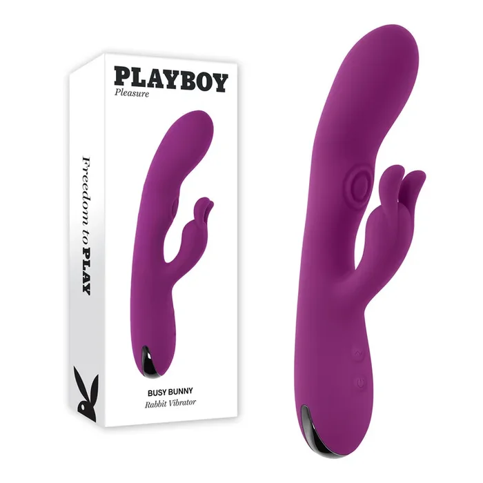 Playboy Pleasure BUSY BUNNY – 22.6 cm USB Rechargeable Rabbit Vibrator with Tapping Shaft