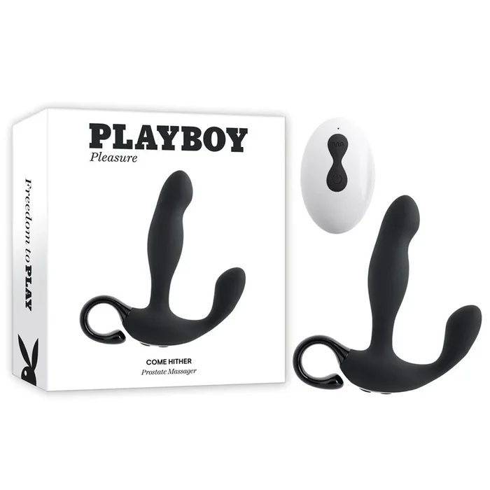 Playboy Pleasure COME HITHER – 13.2 cm USB Rechargeable Vibrating Prostate Massager with Wireless Remote Control