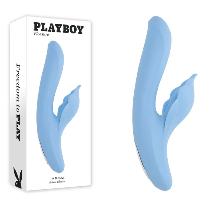 Playboy Pleasure IN BLOOM – 23.5 cm USB Rechargeable Thrusting Tapping & Heating Dual Vibrator