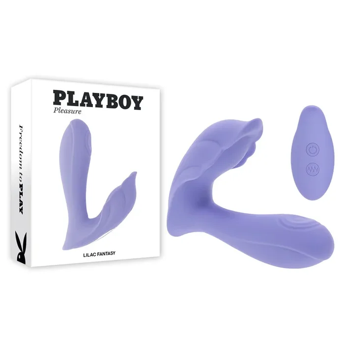 Playboy Pleasure LILAC FANTASY – 13.5 cm USB Rechargeable Tapping Vibrator with Remote