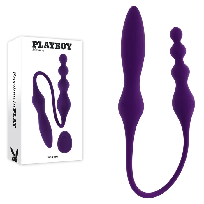 Playboy Pleasure THIS & THAT – Purple 60 cm USB Rechargeable Flexible Dual Ended Vibrator