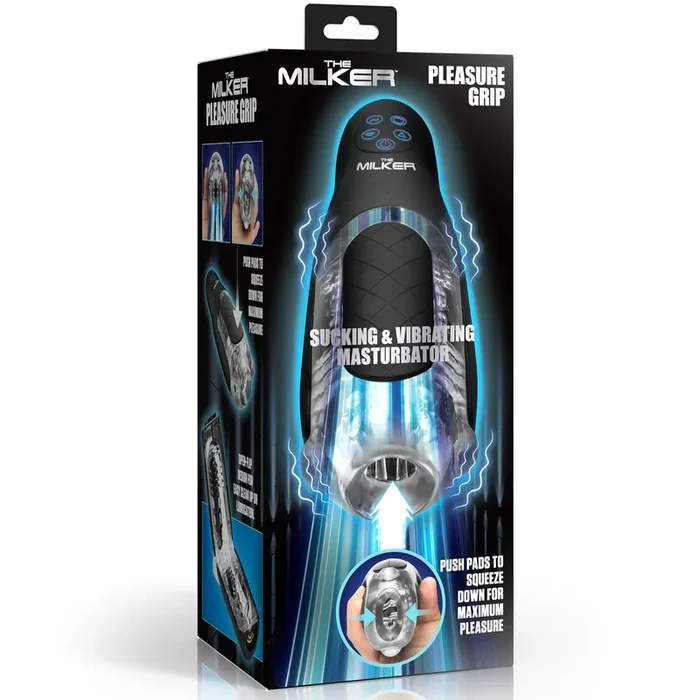 Pleasure Grip Sucking & Vibrating Rechargeable Masturbator