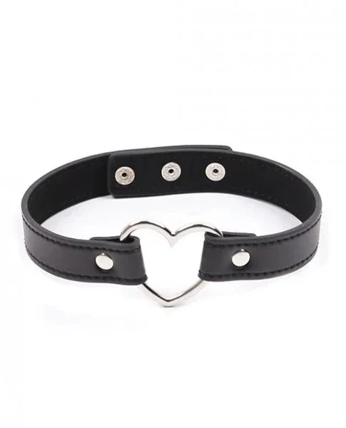Plesur Pvc Heart Connector Choker – Black