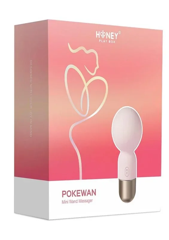 Pokewan Pocket Mini Vibrating Silicone Rechargeable Wand Massager Sex Toys for Her