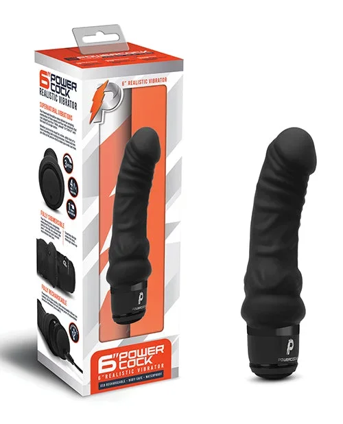 Powercocks 6″ Realistic Vibrator – Black