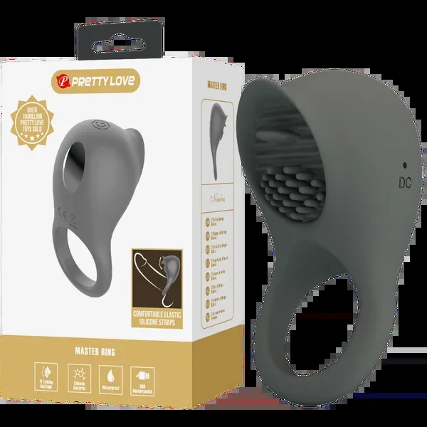 Pretty Love Master Ring – Nimbus Vibrating Couples Cock Ring (Grey)