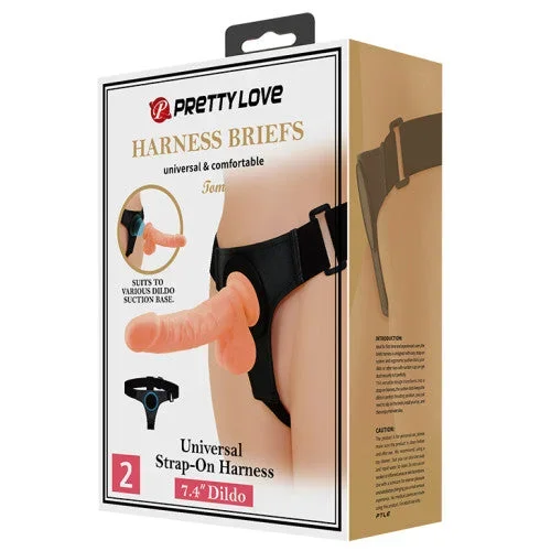 Pretty Love Tom Universal Harness Briefs with Dildo Set