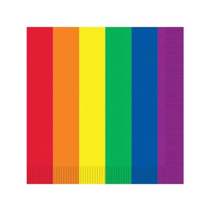 Pride Luncheon Napkins – Rainbow Pack Of 16
