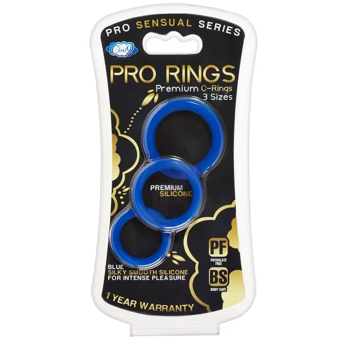 Pro Sensual Silicone Cock Ring Set – Blue