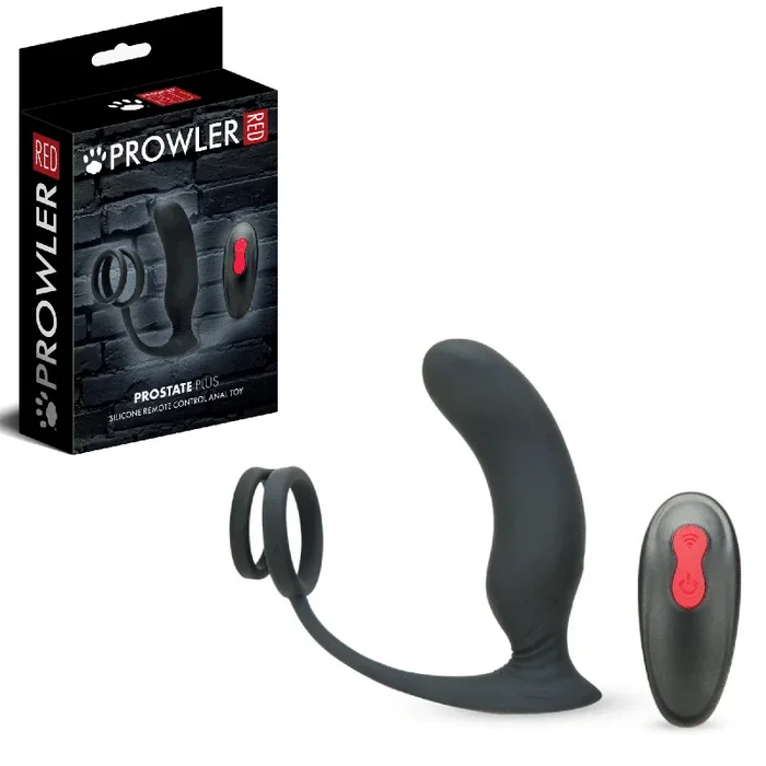 Prowler RED Prostate Plus Remote Control Vibrating Prostate Massager and Penis Ring Black