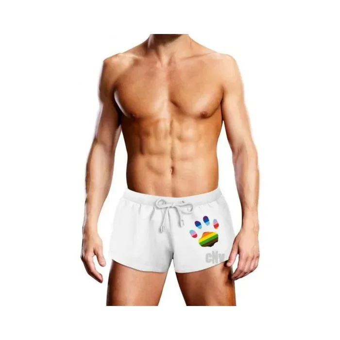 Prowler Swim Wht Oversize Paw Trunk Md