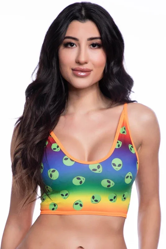 Rainbow Alien Crop Top