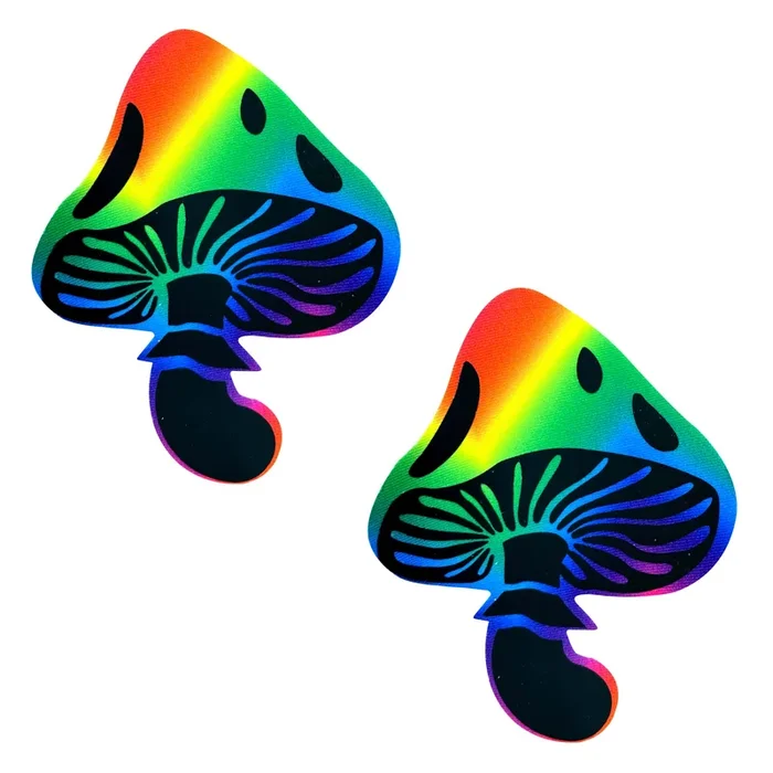 Rainbow Trippin’ Psychedelic Toadstool Nipple Cover Pasties