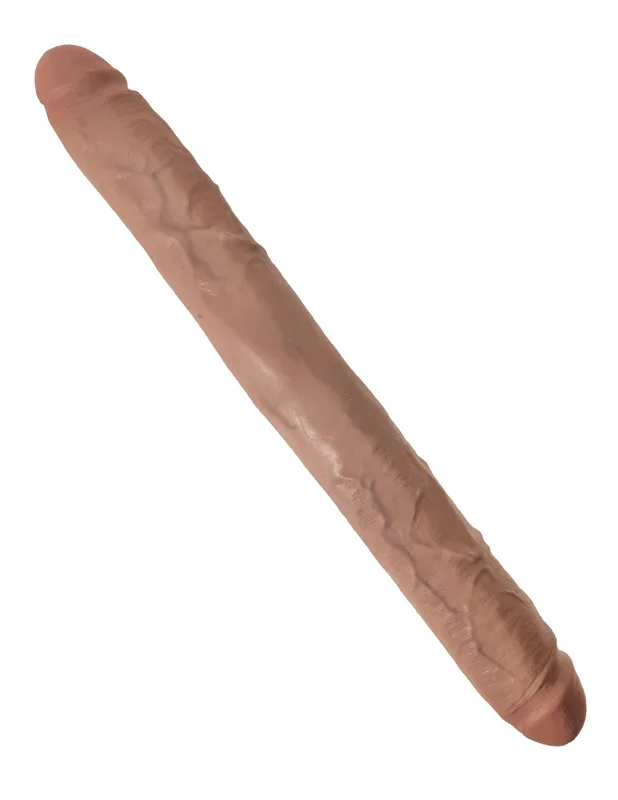 Realistic 16″ Double Dildo with Strong Suction Base and Waterproof Design