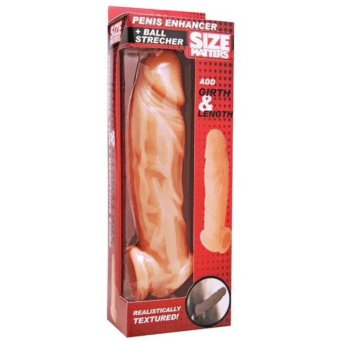 Realistic Flesh Penis Enhancer and Ball Stretcher