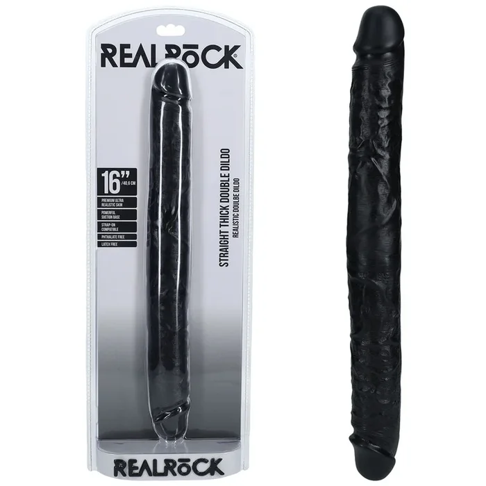 REALROCK 40cm Thick Double Dildo – Black