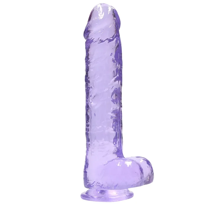 RealRock 9″ Crystal Clear Realistic Dildo With Balls & Suction Cup