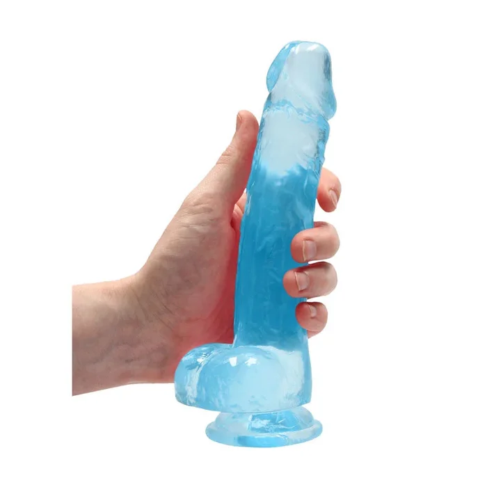 RealRock Realistic Dildo With Balls – 20cm Blue