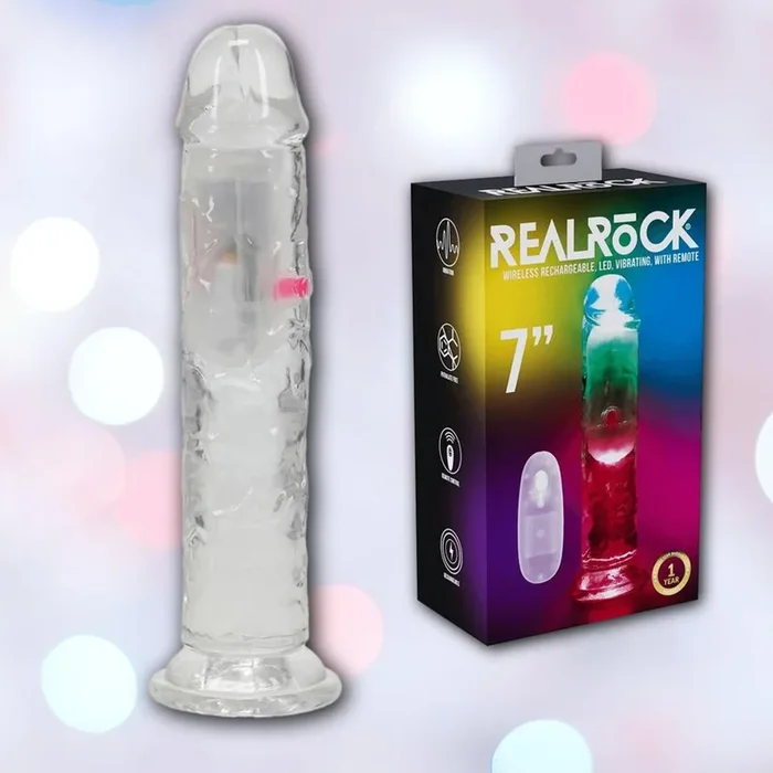 RealRock Wireless Rechargeable LED Vibrating 7″