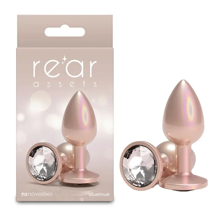 Rear Assets Iridescent – Small – Champagne – Iridescent Champagne 7.1 cm Small Butt Plug