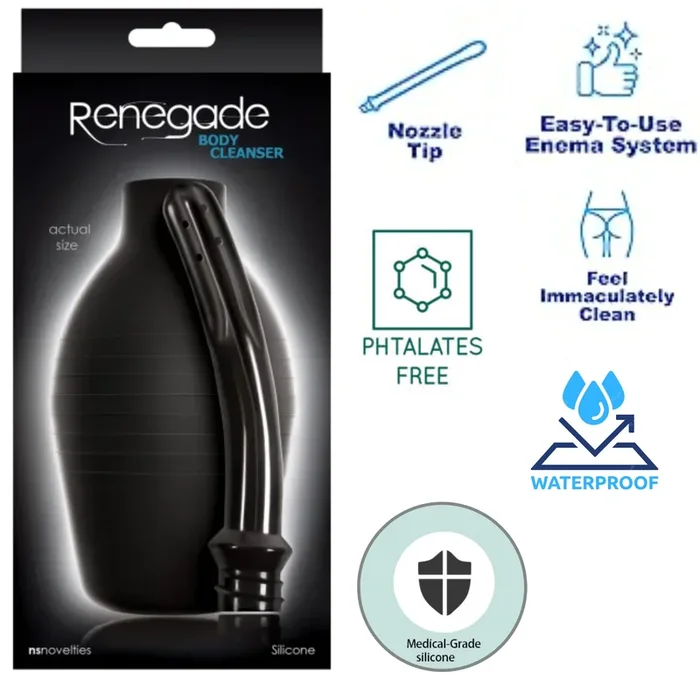 Renegade Body Cleanser Oversized Silicone Douche Anal Preparation