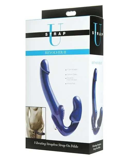 Revolver II Strapless Strap On G-spot Dildo – Blue