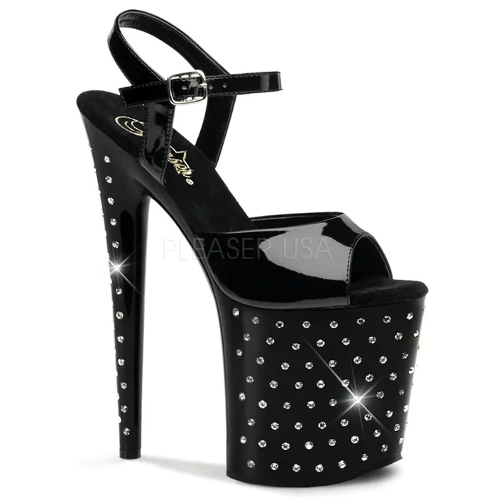 Rhinestone Studded 8″ Heel