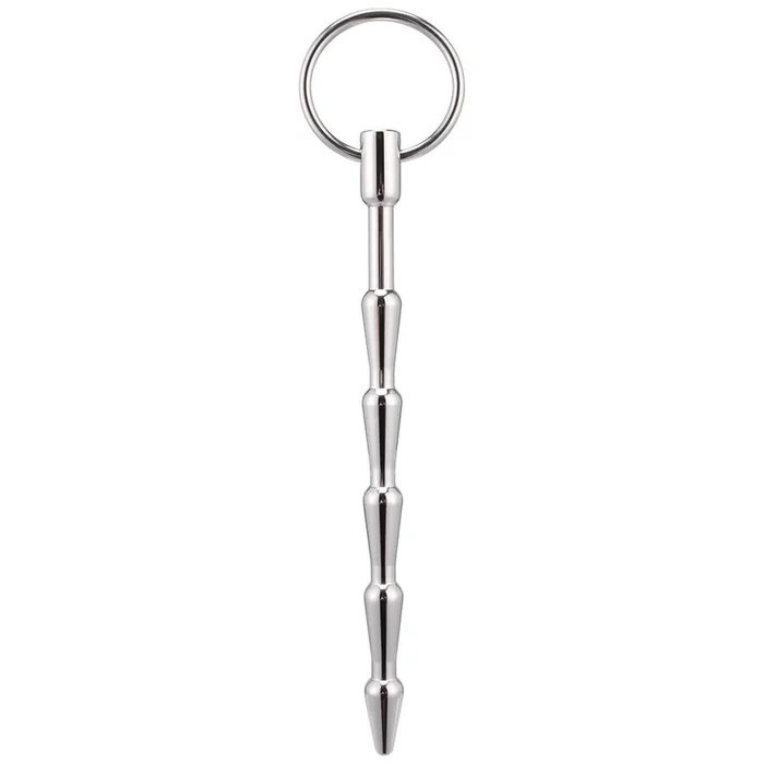 Ridged Stainless Steel Urethral Sound With Interchangeable Rings