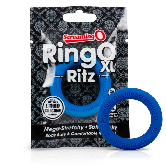 Ring O Ritz XL Blue Silicone Cock Ring – Ultra-Soft, Mega-Stretchy Pleasure Enhancer