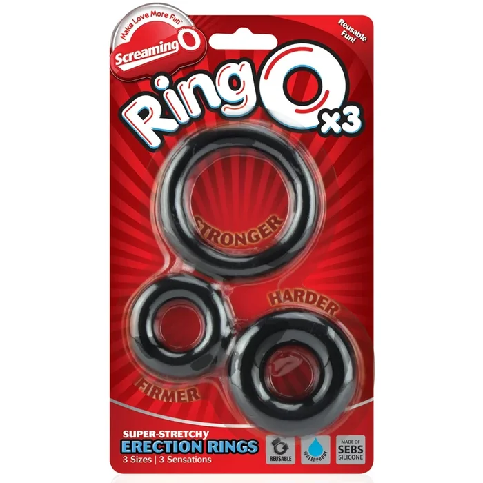 RingO x3 Erection Rings Set – Black
