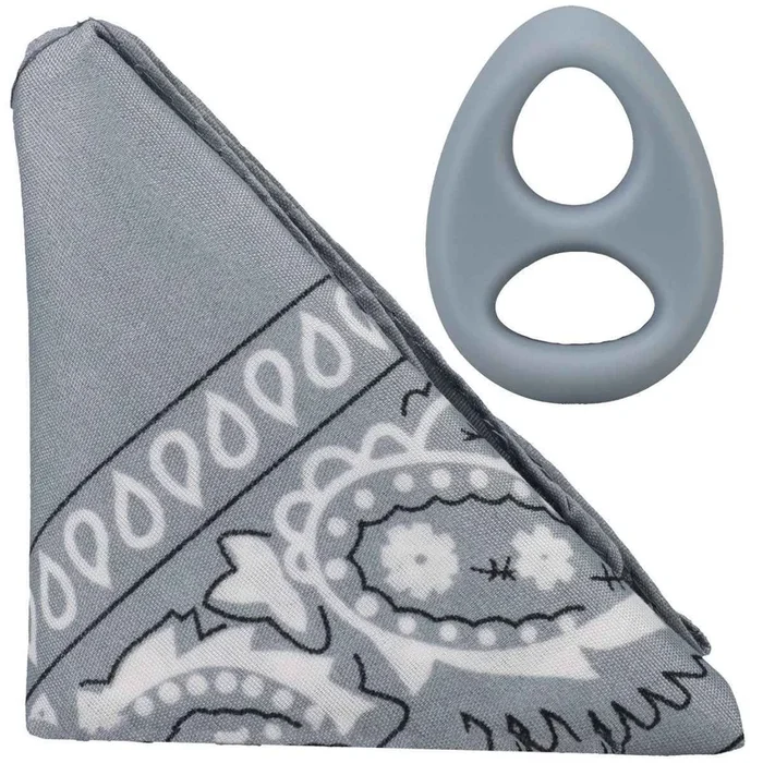 ROCK SOLID – The Code – Silicone C-RING with Bandana Gray Black