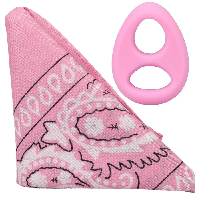 ROCK SOLID – The Code – Silicone C-RING with Bandana Light Pink Black