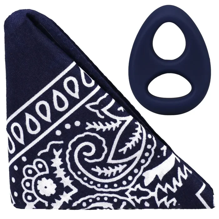 ROCK SOLID – The Code – Silicone C-RING with Bandana Navy Blue Black