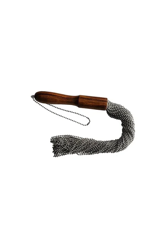 Rouge Garments – Beaded Metal Flogger with Wooden Handle