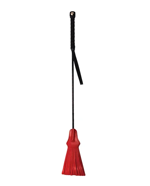 ROUGE Red Leather Tasseled Riding Crop