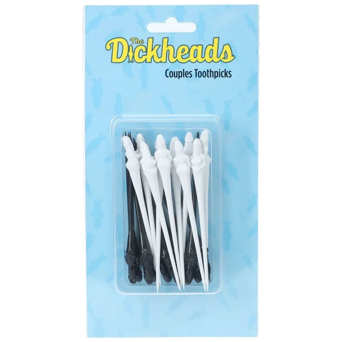 S-LINE The Dickheads – Couples Toothpicks – Black/White Novelty Toothpicks – 20 Pack
