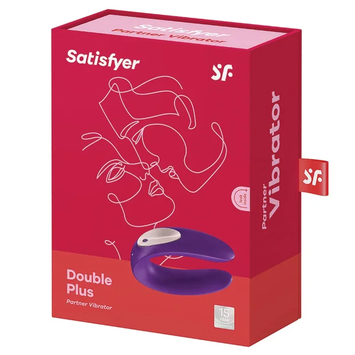Satisfyer Double Plus Partner Vibrator – Purple